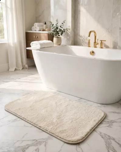 Royal Shaggy fürdőszobai szőnyeg Beige (Bézs) 50x80cm