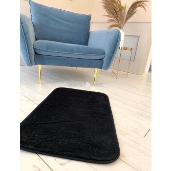 Royal Shaggy fürdőszobai szőnyeg Black (Fekete) 50x80cm