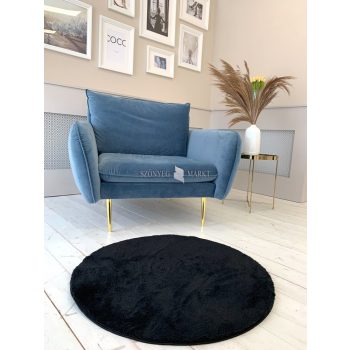 Royal Shaggy kerek Szőnyeg 252 Black (Fekete) 67x67