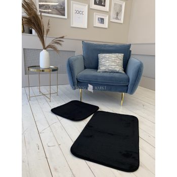   Royal Shaggy fürdőszobai szőnyeg szett Black (Fekete) 50x80 és 50x40