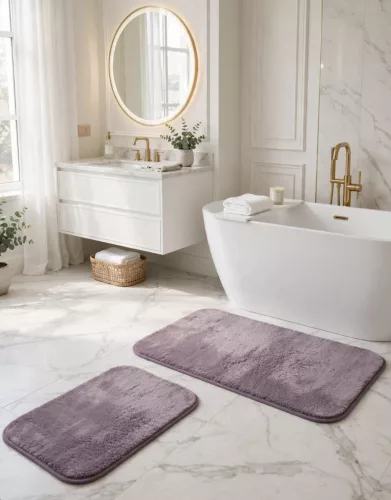 Royal Shaggy fürdőszobai szőnyeg szett Purple (Lila) 50x80 és 50x40
