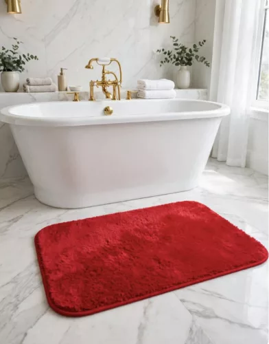 Royal Shaggy fürdőszobai szőnyeg Red (Piros) 50x80cm