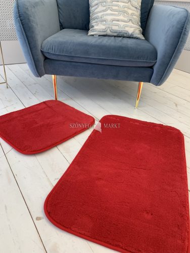 Royal Shaggy fürdőszobai szőnyeg szett Red (Piros) 50x80 és 50x40