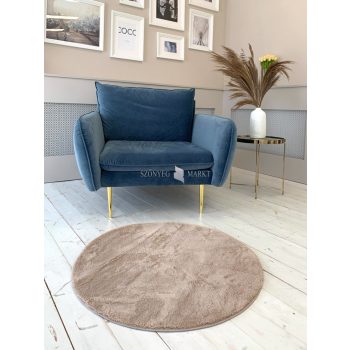 Royal Shaggy kerek Szőnyeg 252 Sötét bézs 67x67