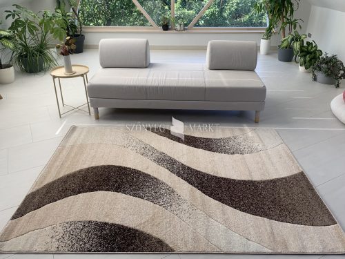 Comfort 4802 bézs modern szőnyeg 60 cm-es szett