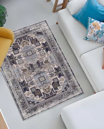 Carpetum szürke színű, bézs klasszikus mintás szőnyeg 120x180