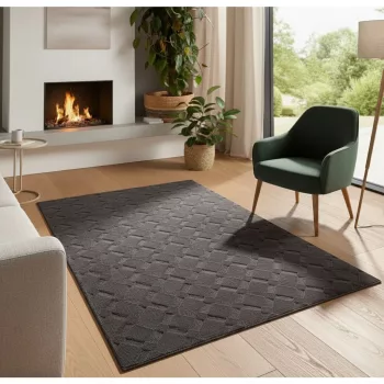 Bergamo antracit shaggy szőnyeg 120x170 cm