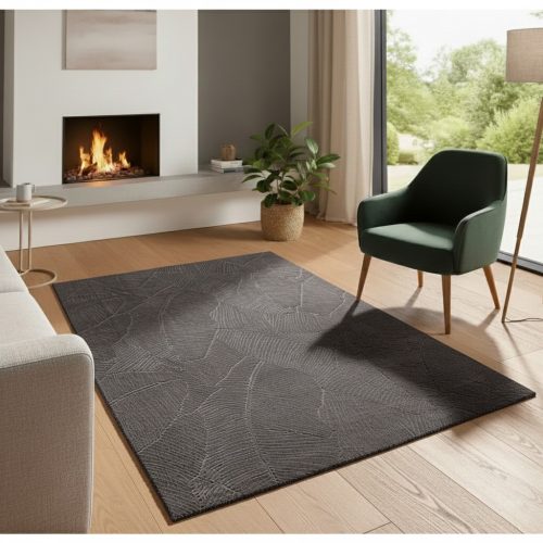 Bergamo antracit shaggy szőnyeg 80x150 cm