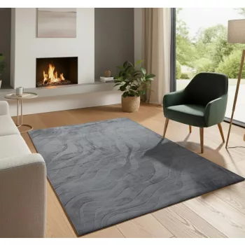 Bergamo antracit shaggy szőnyeg 120x170 cm