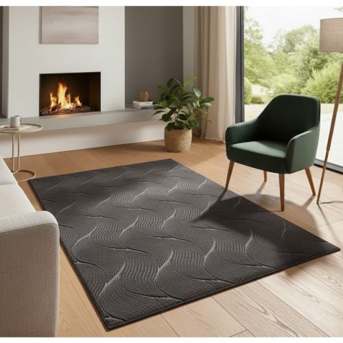 Bergamo antracit shaggy szőnyeg 200x280 cm