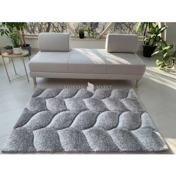   California 3d Shaggy 5cm 481 gray-white (szürke-fehér) 120x170 szőnyeg