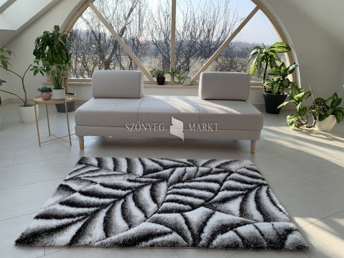 California 3d Shaggy 5cm 502A black-grey (szürke-fekete)  200x280 szőnyeg 