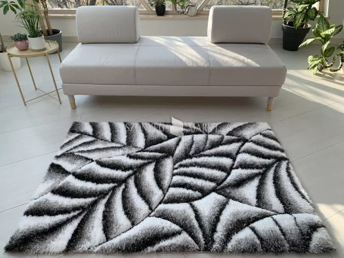 California 3d Shaggy 5cm 502A black-grey (szürke-fekete) 60x110 szőnyeg 