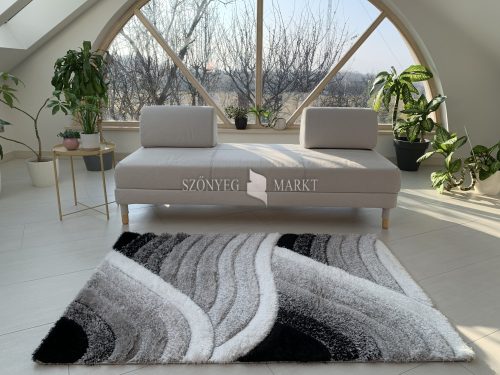 California 3d Shaggy 5cm 482  white-grey (szürke-fehér)  160x220 szőnyeg 