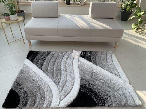California 3d Shaggy 5cm 482  white-grey (szürke-fehér) 80x150 szőnyeg 