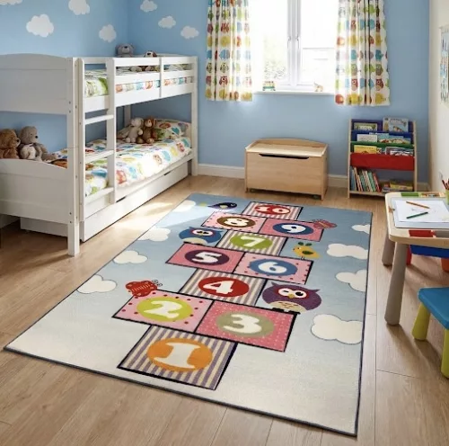 Gyerek szőnyeg színes ugróiskolás 160x240cm