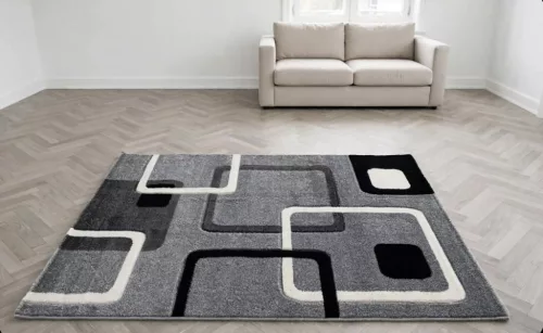 Karizma koczka mintás Szürke Fekete 84 (grey-black) szőnyeg  120x170