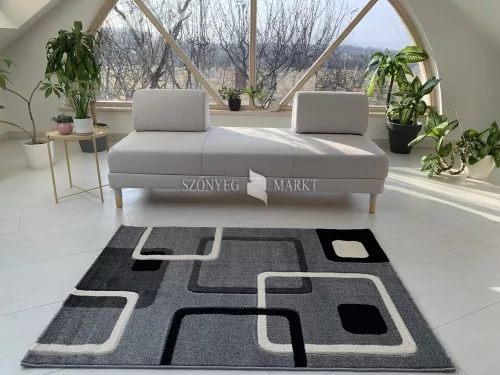 Karizma koczka mintás Szürke Fekete 84 (grey-black) szőnyeg  80x250