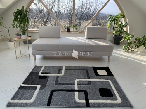 Karizma koczka mintás Szürke Fekete 84 (grey-black) szőnyeg  80x250