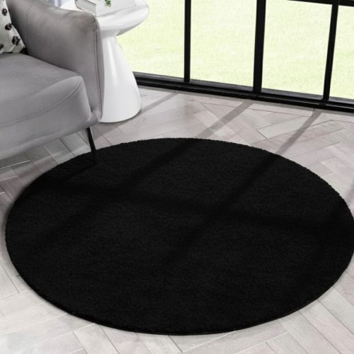 Lunasoft fekete extrán puha, plüss szőnyeg 120x120 cm  