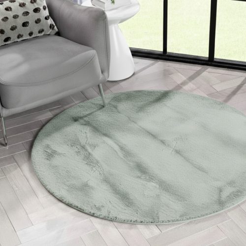 Lunasoft zöld extrán puha, plüss szőnyeg 100x100 cm  