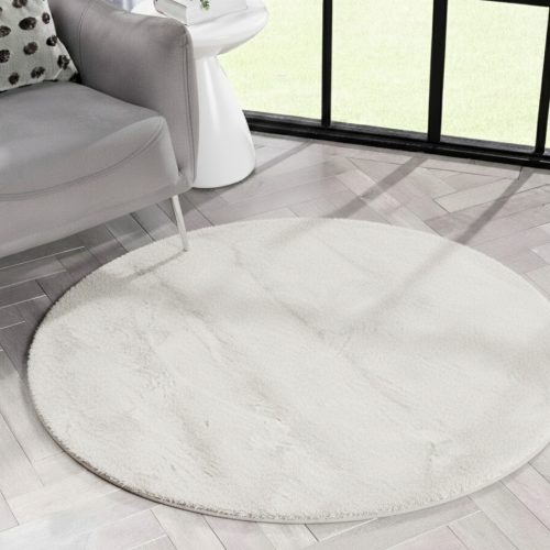 Lunasoft fehér extrán puha, plüss szőnyeg 80x80 cm  