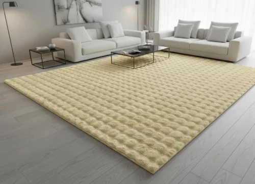 Cube világosbézs modern szőnyeg 60x220 cm