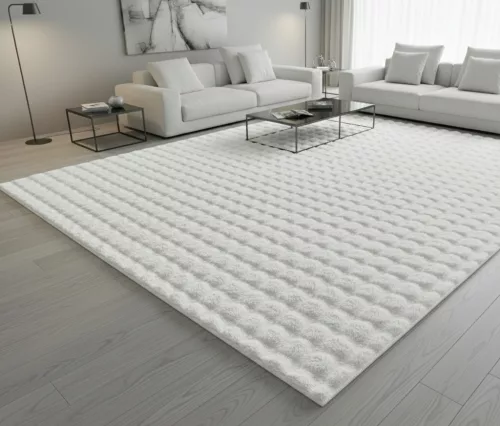 Cube fehér modern szőnyeg 60x220 cm