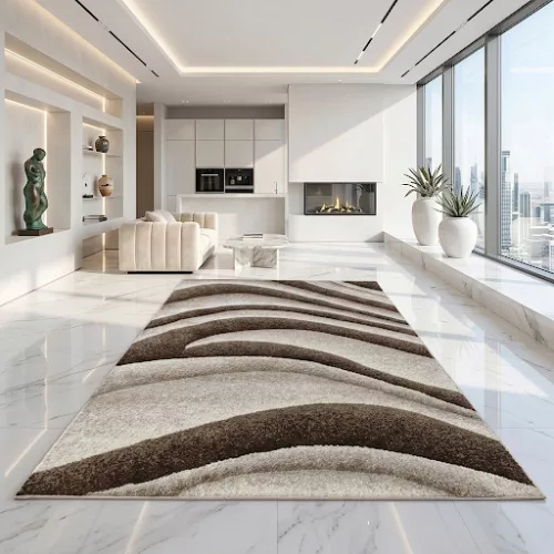 Nora 6029 bézs modern szőnyeg 60x110 cm