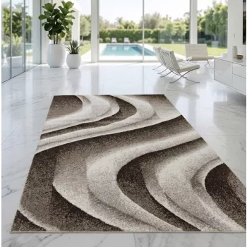 Nora 6031 bézs modern szőnyeg 60x110 cm