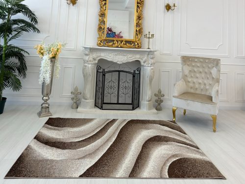 Nora 6031 bézs modern szőnyeg 80 cm-es szett