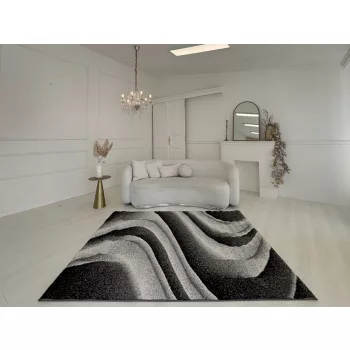 Nora 6031 szürke modern szőnyeg 60x110 cm