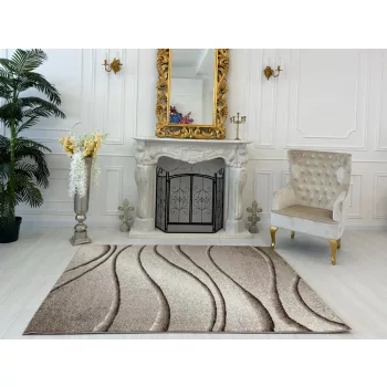 Nora 6032 bézs modern szőnyeg 60x110 cm