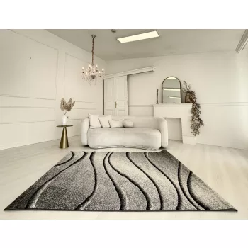 Nora 6032 szürke modern szőnyeg 60x110 cm