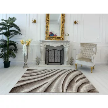 Nora 6033 bézs modern szőnyeg 60x110 cm