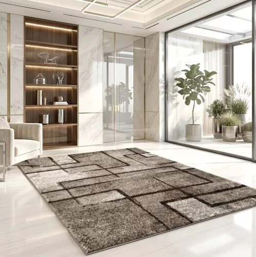 Nora 6035 bézs modern szőnyeg 60x110 cm