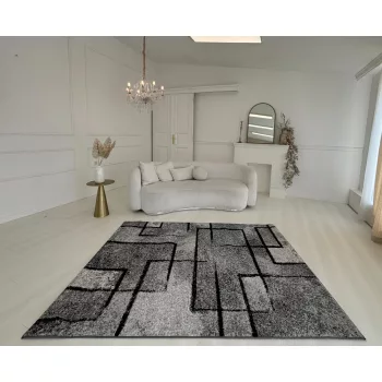 Nora 6035 szürke modern szőnyeg 60x110 cm