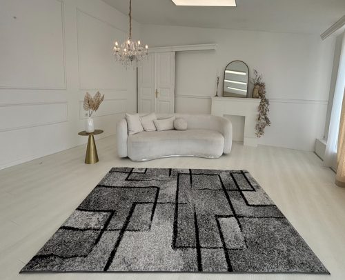 Nora 6035 szürke modern szőnyeg 80 cm-es szett