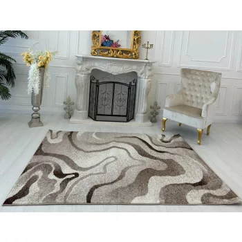 Nora 6036 bézs modern szőnyeg 120x170 cm