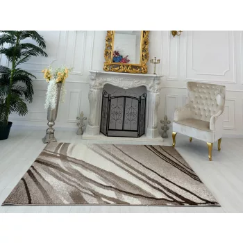 Nora 6038 bézs modern szőnyeg 60x110 cm