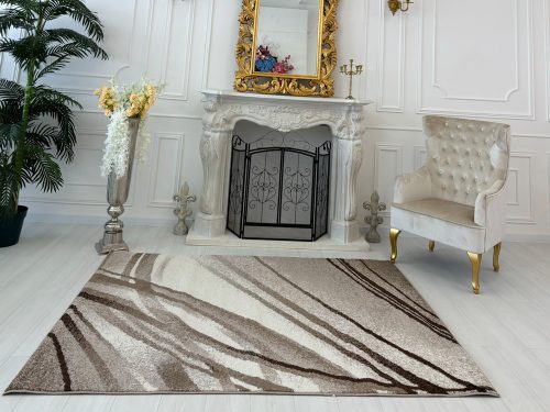 Nora 6038 bézs modern szőnyeg 60 cm-es szett