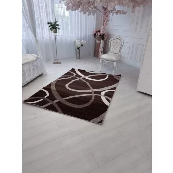 Nora 6026 barna modern szőnyeg 60x110 cm