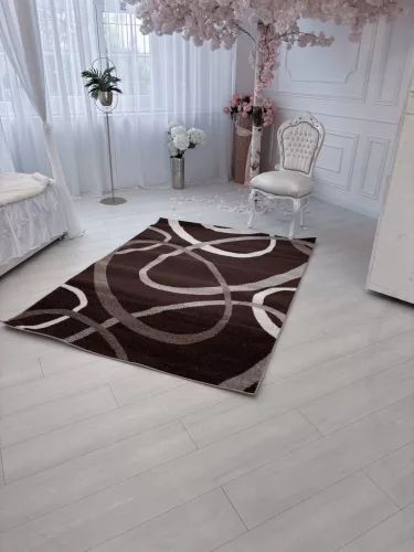 Nora 6026 barna modern szőnyeg 60x110 cm