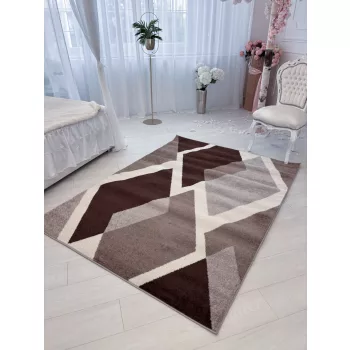 Nora 6027 barna modern szőnyeg 60x110 cm