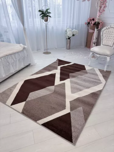 Nora 6027 barna modern szőnyeg 60x110 cm