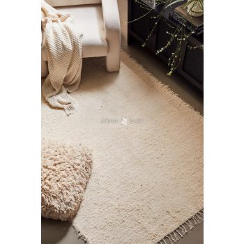 Pamut rongyszőnyeg krém 70x100cm