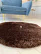 Puffy shaggy kerek szőnyeg  Barna (BROWN)  80x80
