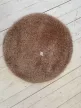 Puffy shaggy kerek szőnyeg  Sötét Bézs (Dark Beige)  80x80