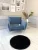 Puffy shaggy kerek szőnyeg  Fekete (Black)  80x80