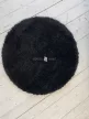 Puffy shaggy kerek szőnyeg  Fekete (Black)  80x80